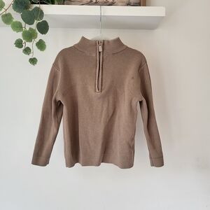 Next Brown Kids' Half-Zip Sweater